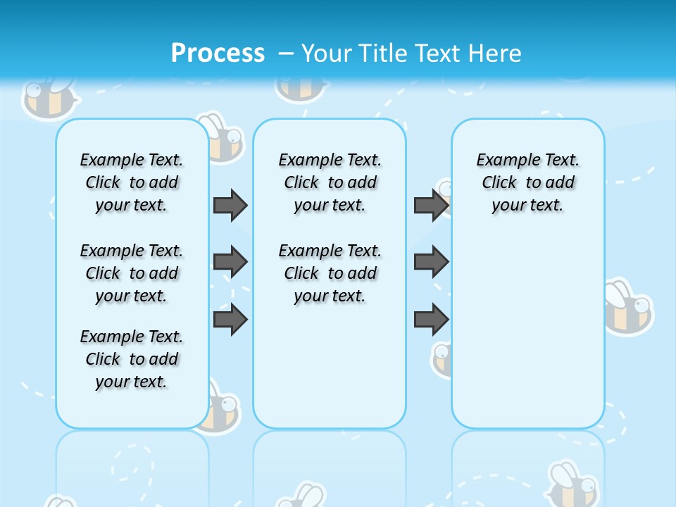 A Group Of Bees Flying Through The Air PowerPoint Template