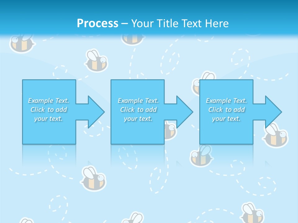 A Group Of Bees Flying Through The Air PowerPoint Template