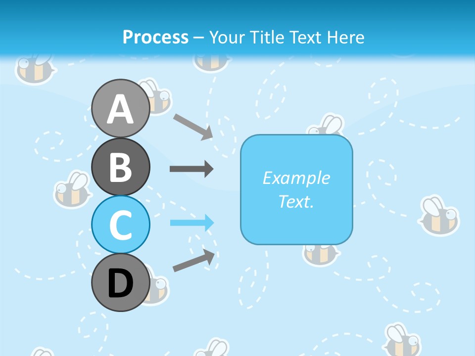 A Group Of Bees Flying Through The Air PowerPoint Template