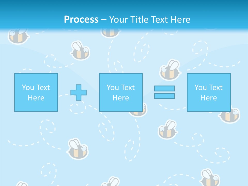 A Group Of Bees Flying Through The Air PowerPoint Template