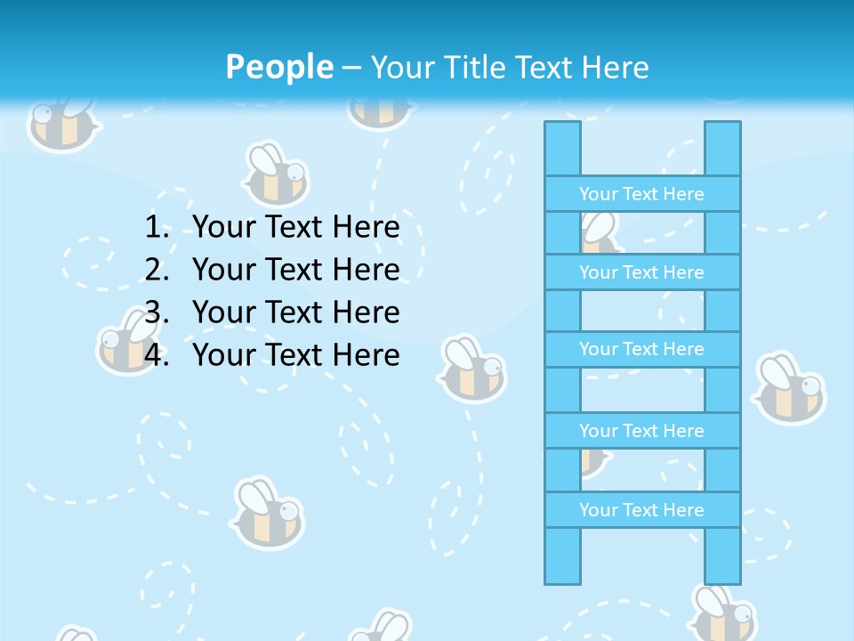 A Group Of Bees Flying Through The Air PowerPoint Template