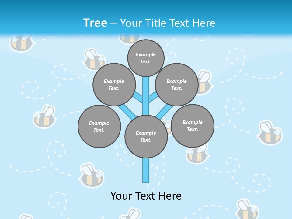 A Group Of Bees Flying Through The Air PowerPoint Template