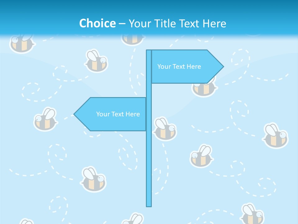A Group Of Bees Flying Through The Air PowerPoint Template