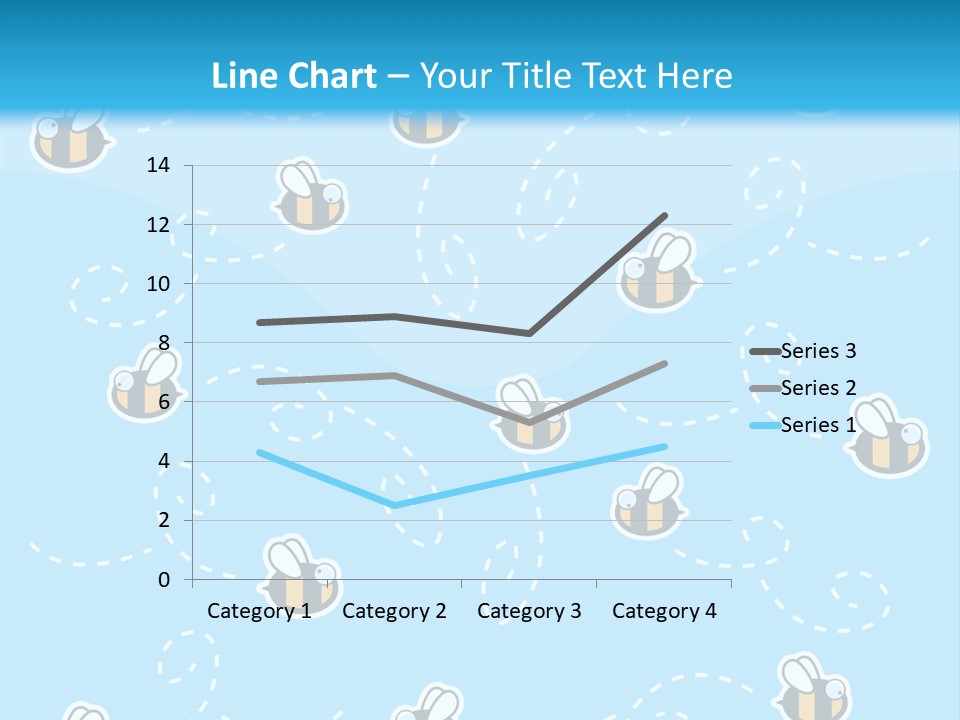 A Group Of Bees Flying Through The Air PowerPoint Template