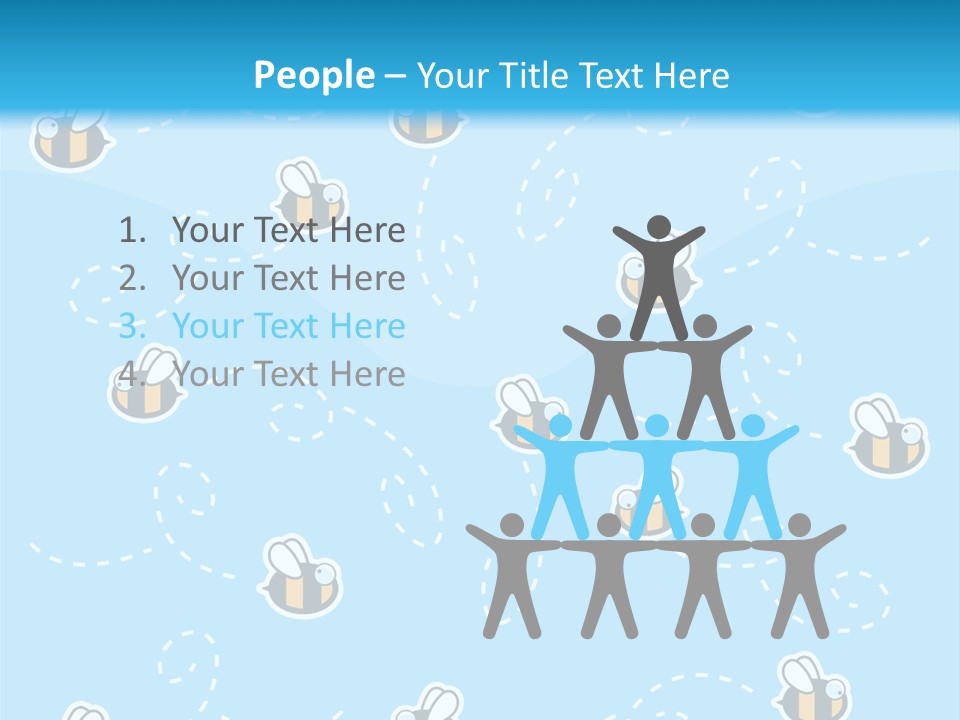 A Group Of Bees Flying Through The Air PowerPoint Template