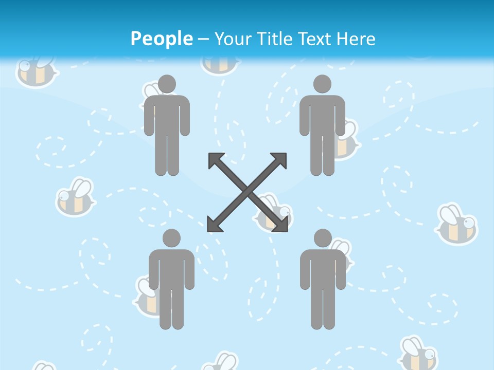 A Group Of Bees Flying Through The Air PowerPoint Template