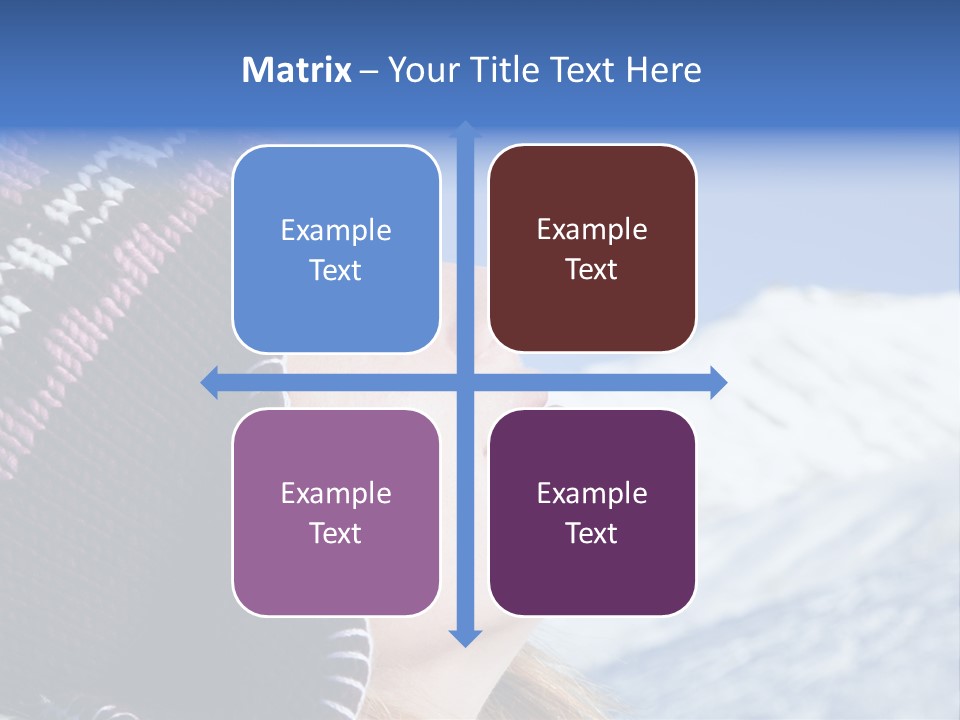 Side View Of Young Woman Enjoying Mountain PowerPoint Template