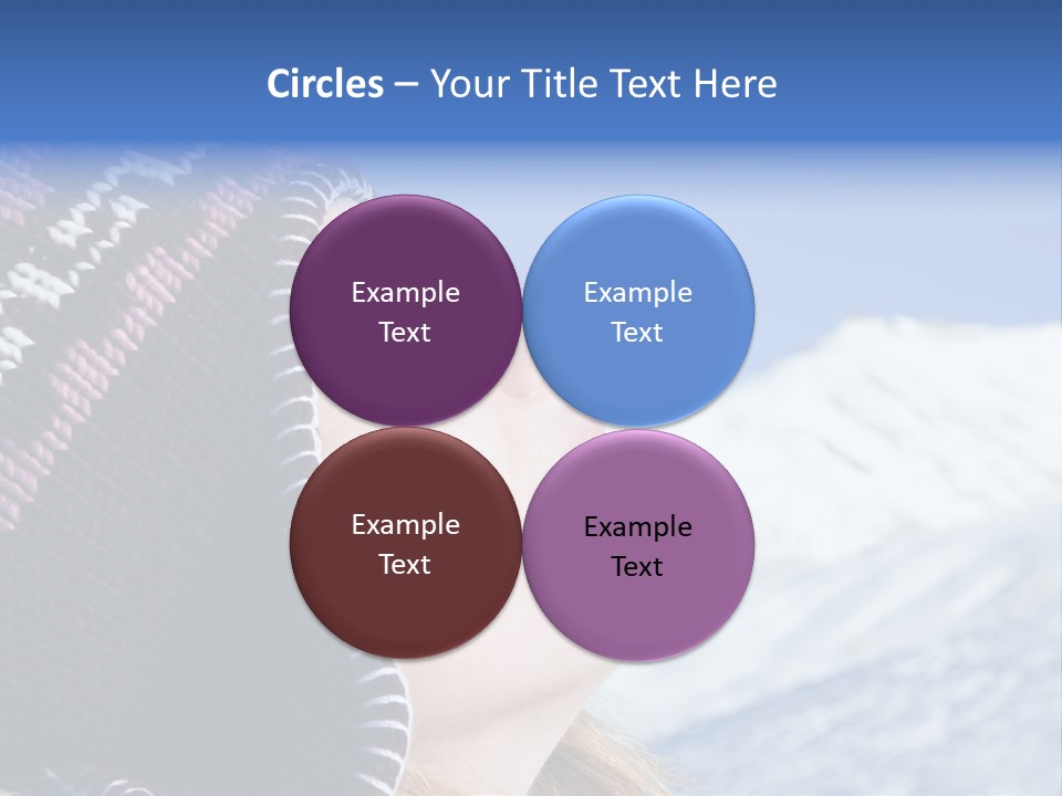 Side View Of Young Woman Enjoying Mountain PowerPoint Template