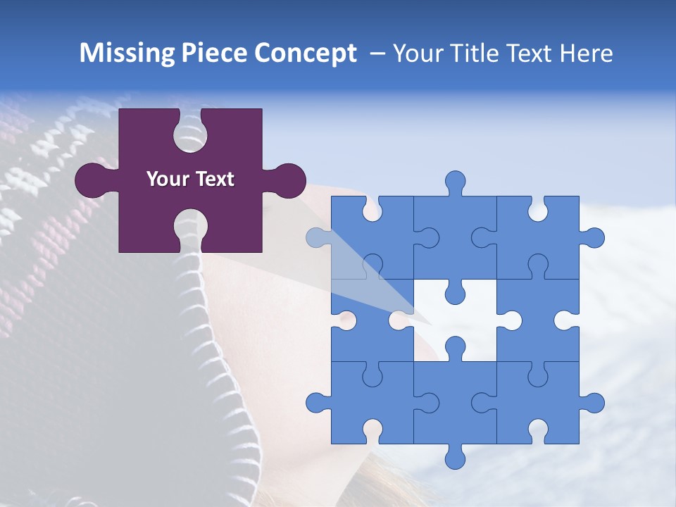 Side View Of Young Woman Enjoying Mountain PowerPoint Template