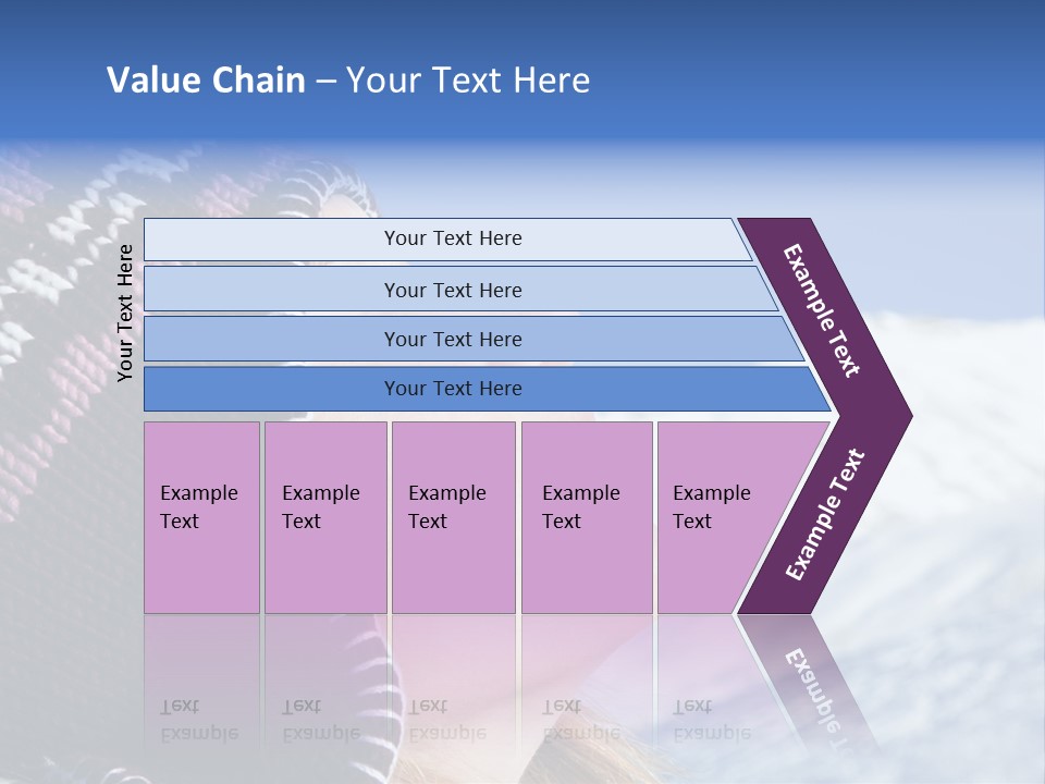 Side View Of Young Woman Enjoying Mountain PowerPoint Template