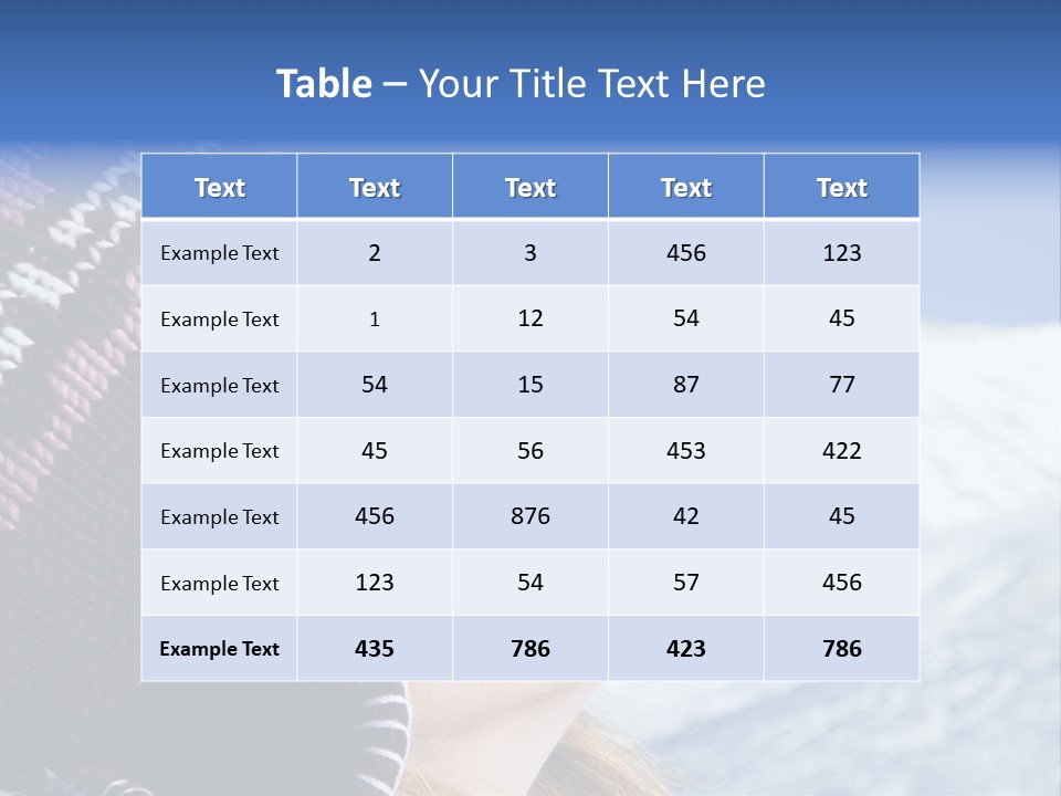 Side View Of Young Woman Enjoying Mountain PowerPoint Template