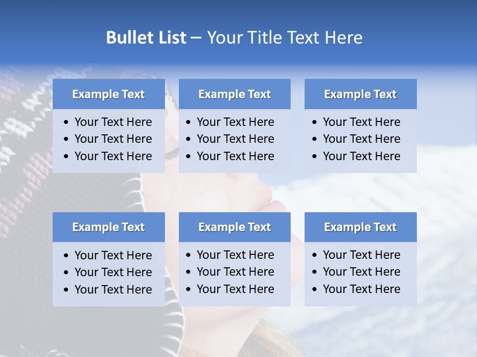 Side View Of Young Woman Enjoying Mountain PowerPoint Template