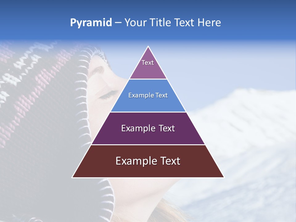 Side View Of Young Woman Enjoying Mountain PowerPoint Template