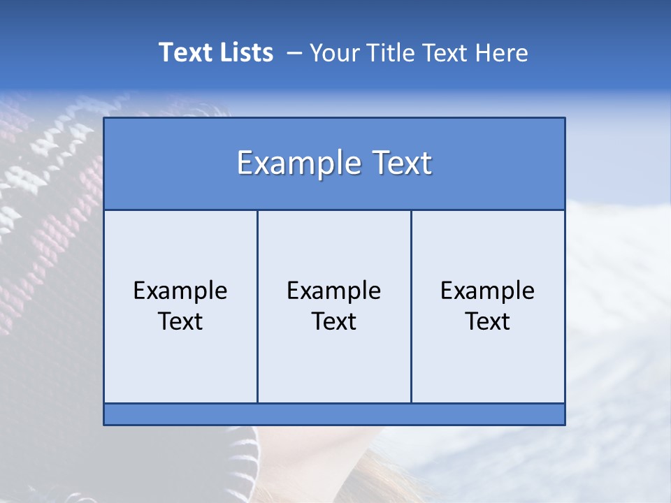 Side View Of Young Woman Enjoying Mountain PowerPoint Template
