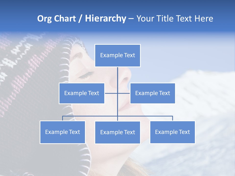 Side View Of Young Woman Enjoying Mountain PowerPoint Template