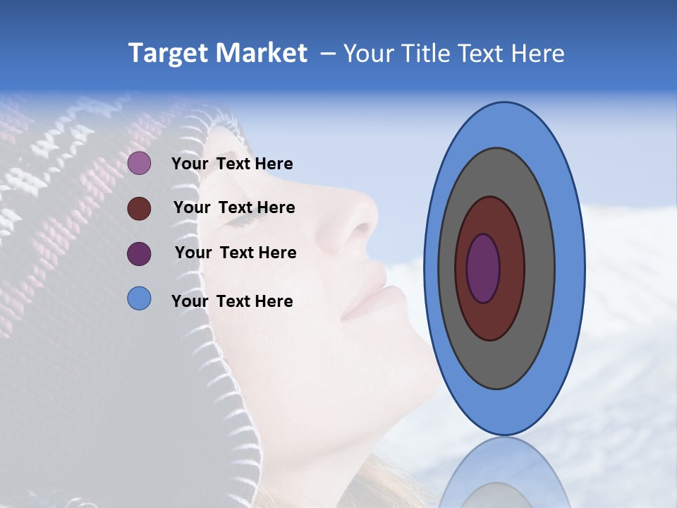 Side View Of Young Woman Enjoying Mountain PowerPoint Template