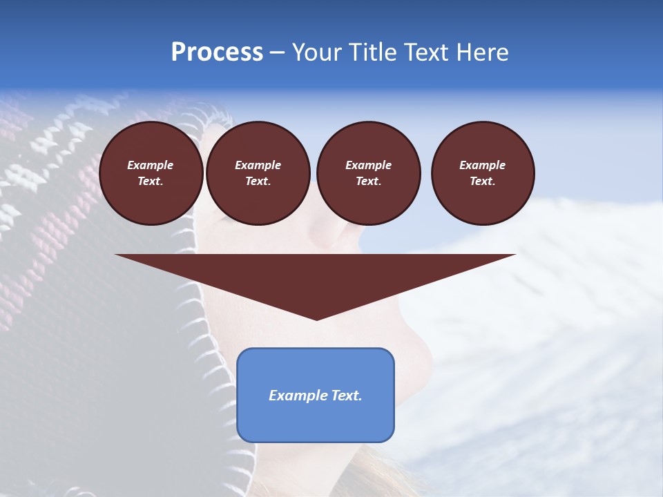 Side View Of Young Woman Enjoying Mountain PowerPoint Template