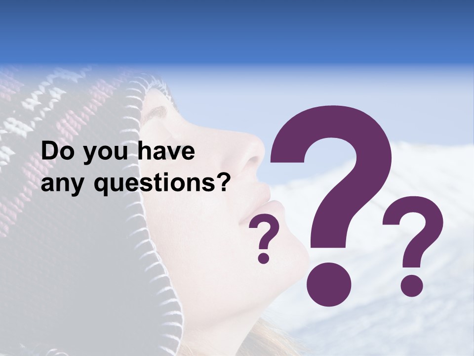 Side View Of Young Woman Enjoying Mountain PowerPoint Template