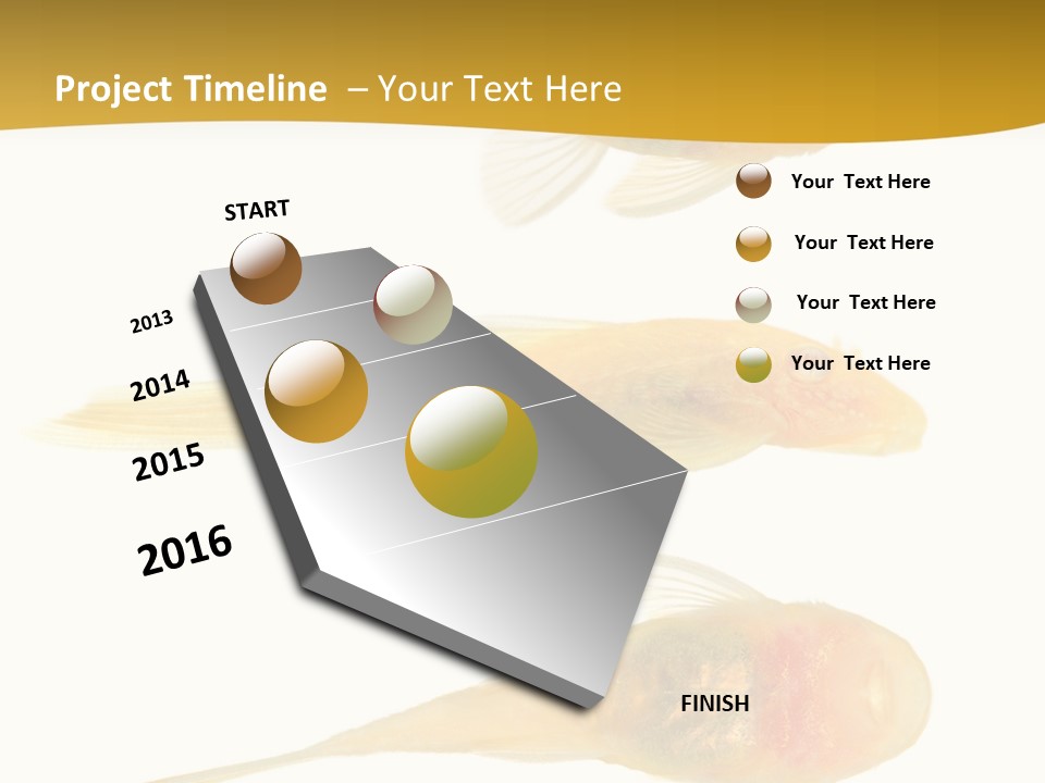 Bushy Nose - Goldspot Ancistrus Albino In Front Of A White Background PowerPoint Template