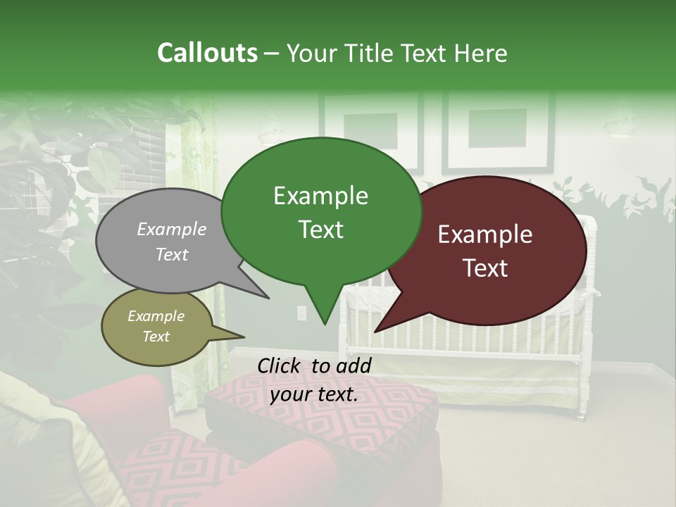 Bright Nature Themed Baby's Nursery PowerPoint Template