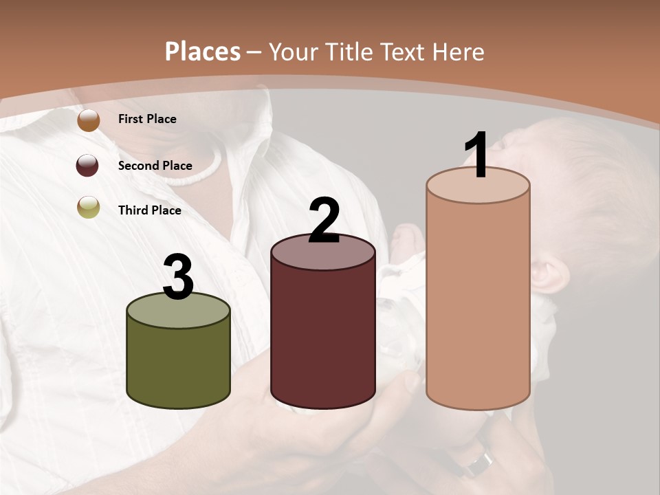 Young New Dad Learning To Take Care Of Cranky Newborn PowerPoint Template