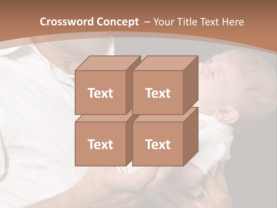 Young New Dad Learning To Take Care Of Cranky Newborn PowerPoint Template