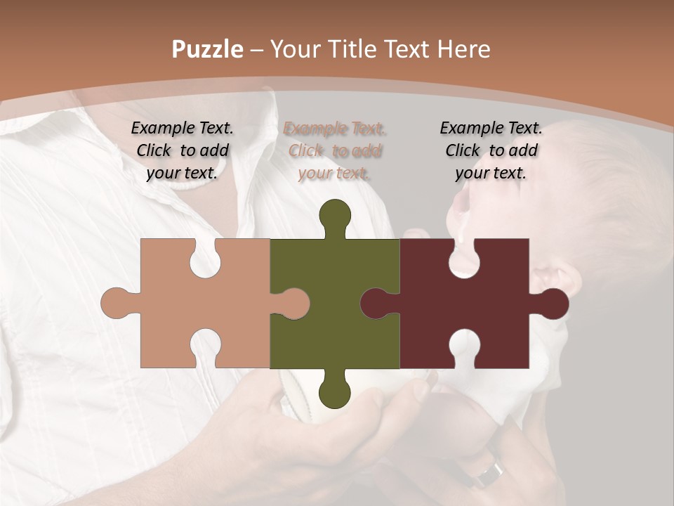 Young New Dad Learning To Take Care Of Cranky Newborn PowerPoint Template