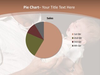 Young New Dad Learning To Take Care Of Cranky Newborn PowerPoint Template