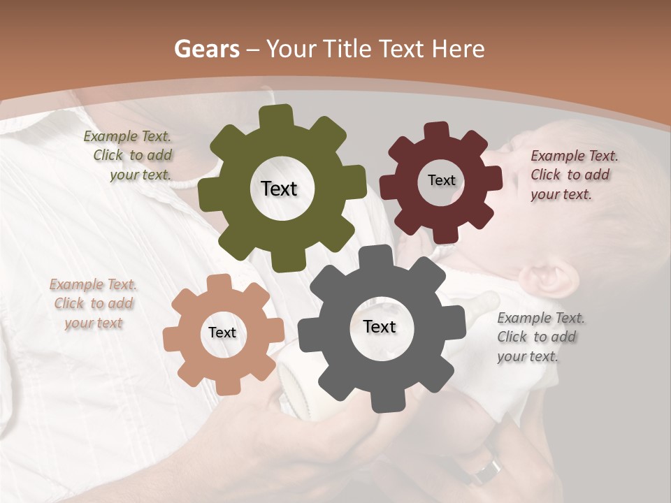 Young New Dad Learning To Take Care Of Cranky Newborn PowerPoint Template