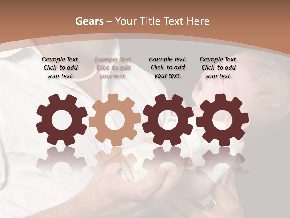 Young New Dad Learning To Take Care Of Cranky Newborn PowerPoint Template