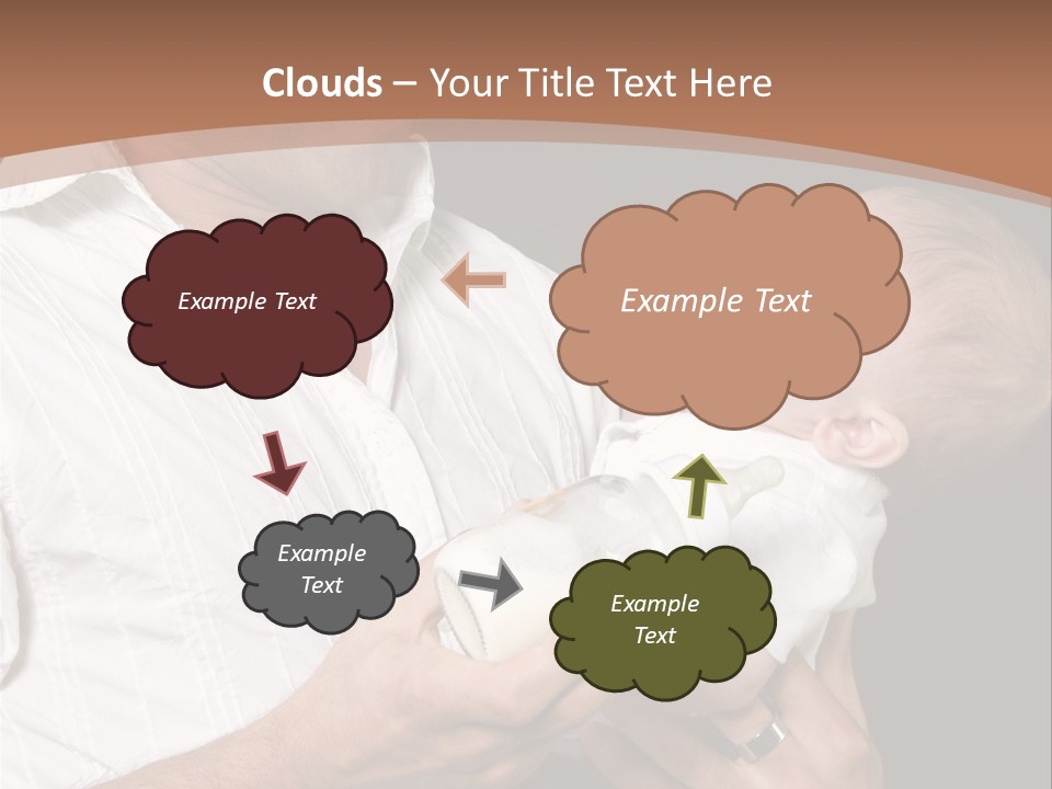 Young New Dad Learning To Take Care Of Cranky Newborn PowerPoint Template
