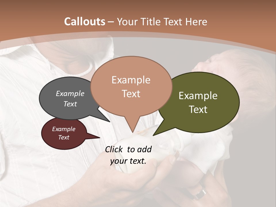 Young New Dad Learning To Take Care Of Cranky Newborn PowerPoint Template