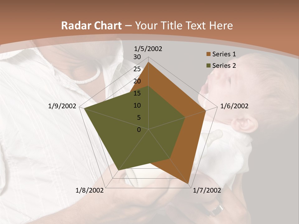 Young New Dad Learning To Take Care Of Cranky Newborn PowerPoint Template