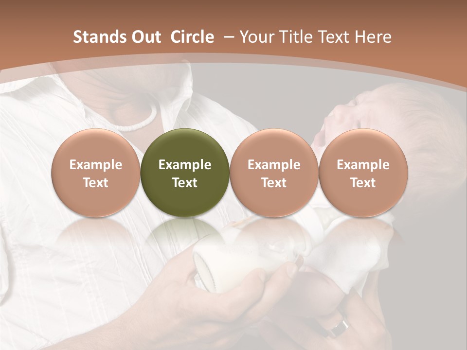 Young New Dad Learning To Take Care Of Cranky Newborn PowerPoint Template