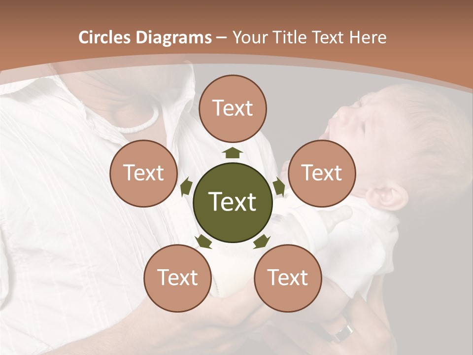 Young New Dad Learning To Take Care Of Cranky Newborn PowerPoint Template