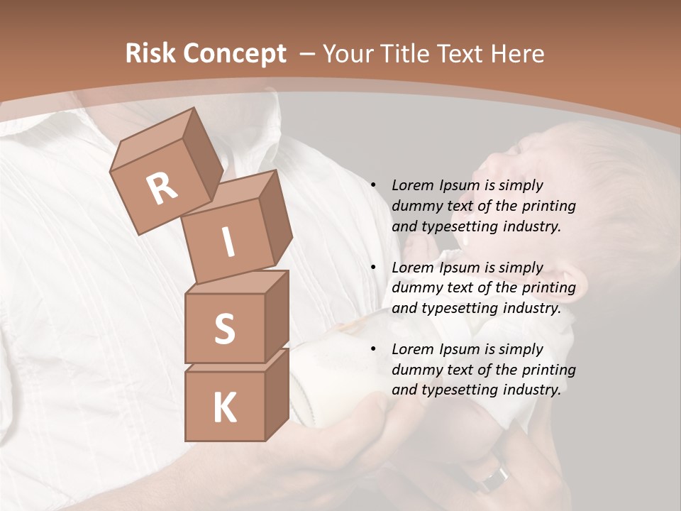 Young New Dad Learning To Take Care Of Cranky Newborn PowerPoint Template