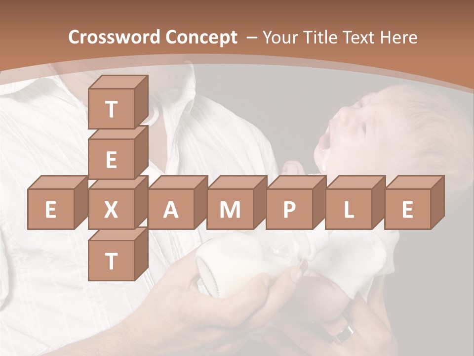 Young New Dad Learning To Take Care Of Cranky Newborn PowerPoint Template