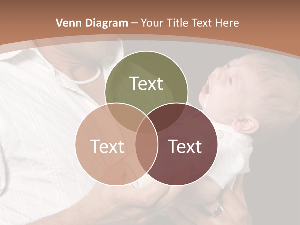 Young New Dad Learning To Take Care Of Cranky Newborn PowerPoint Template