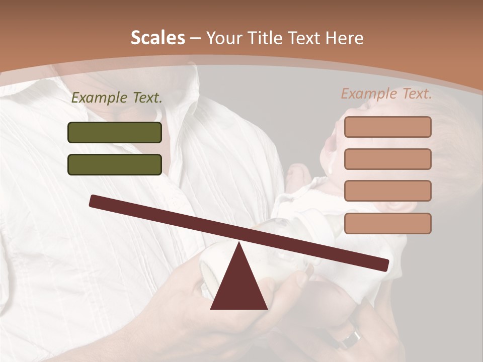 Young New Dad Learning To Take Care Of Cranky Newborn PowerPoint Template