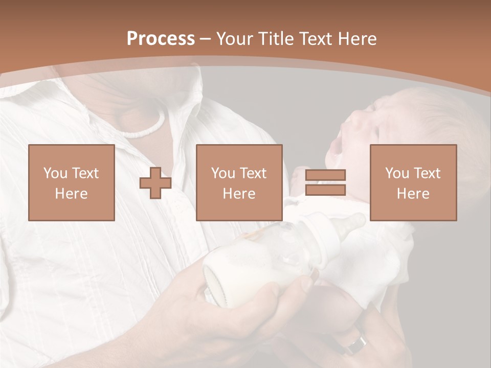 Young New Dad Learning To Take Care Of Cranky Newborn PowerPoint Template