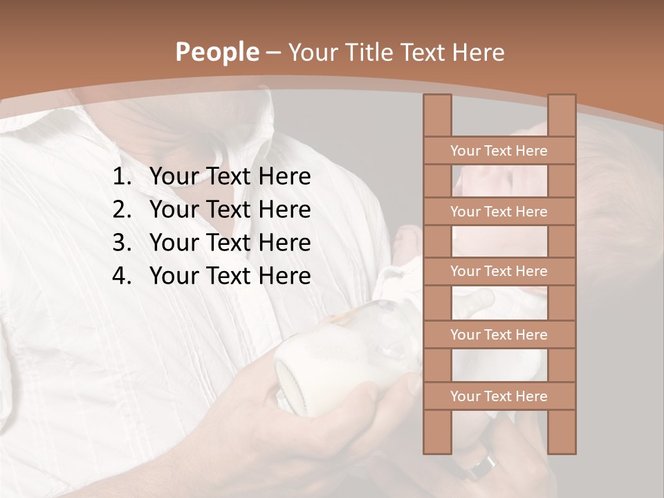 Young New Dad Learning To Take Care Of Cranky Newborn PowerPoint Template