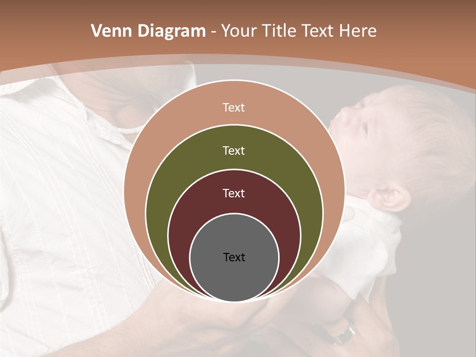 Young New Dad Learning To Take Care Of Cranky Newborn PowerPoint Template