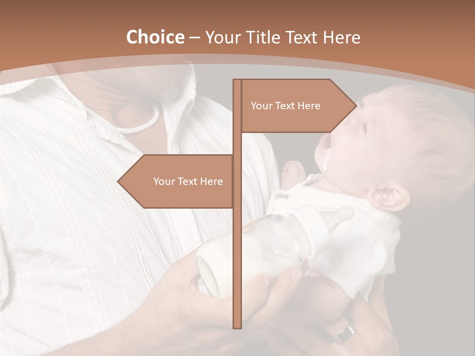 Young New Dad Learning To Take Care Of Cranky Newborn PowerPoint Template