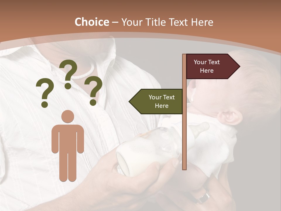 Young New Dad Learning To Take Care Of Cranky Newborn PowerPoint Template