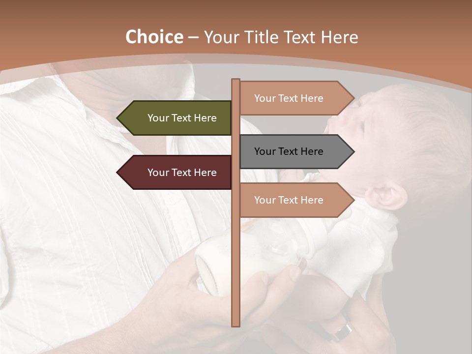 Young New Dad Learning To Take Care Of Cranky Newborn PowerPoint Template
