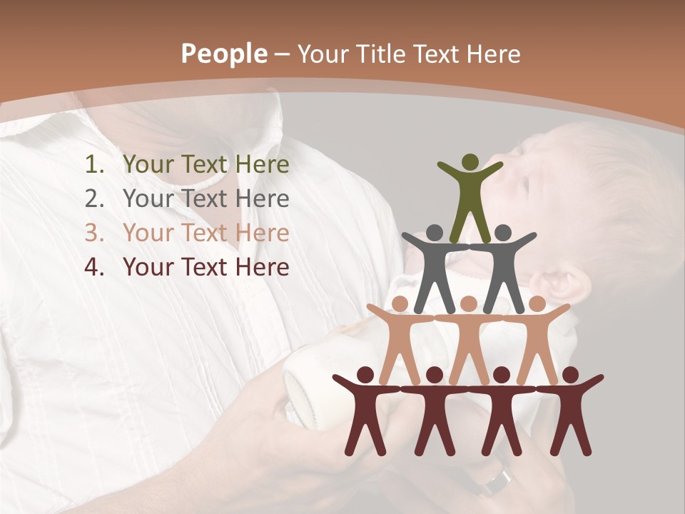 Young New Dad Learning To Take Care Of Cranky Newborn PowerPoint Template