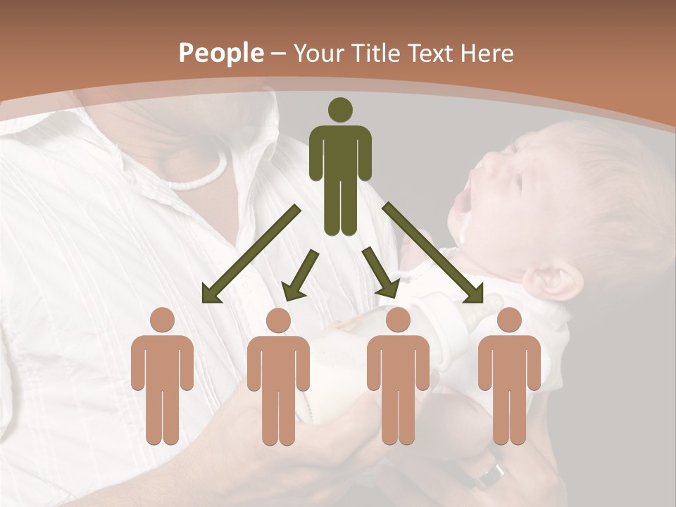 Young New Dad Learning To Take Care Of Cranky Newborn PowerPoint Template