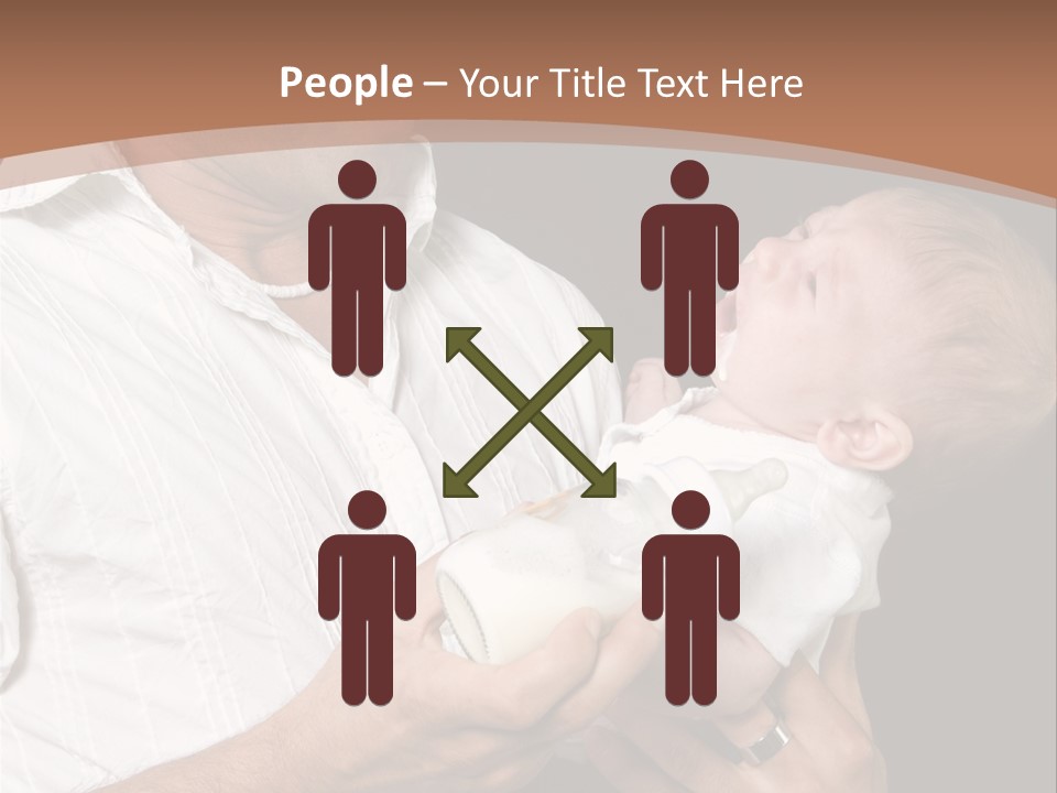 Young New Dad Learning To Take Care Of Cranky Newborn PowerPoint Template