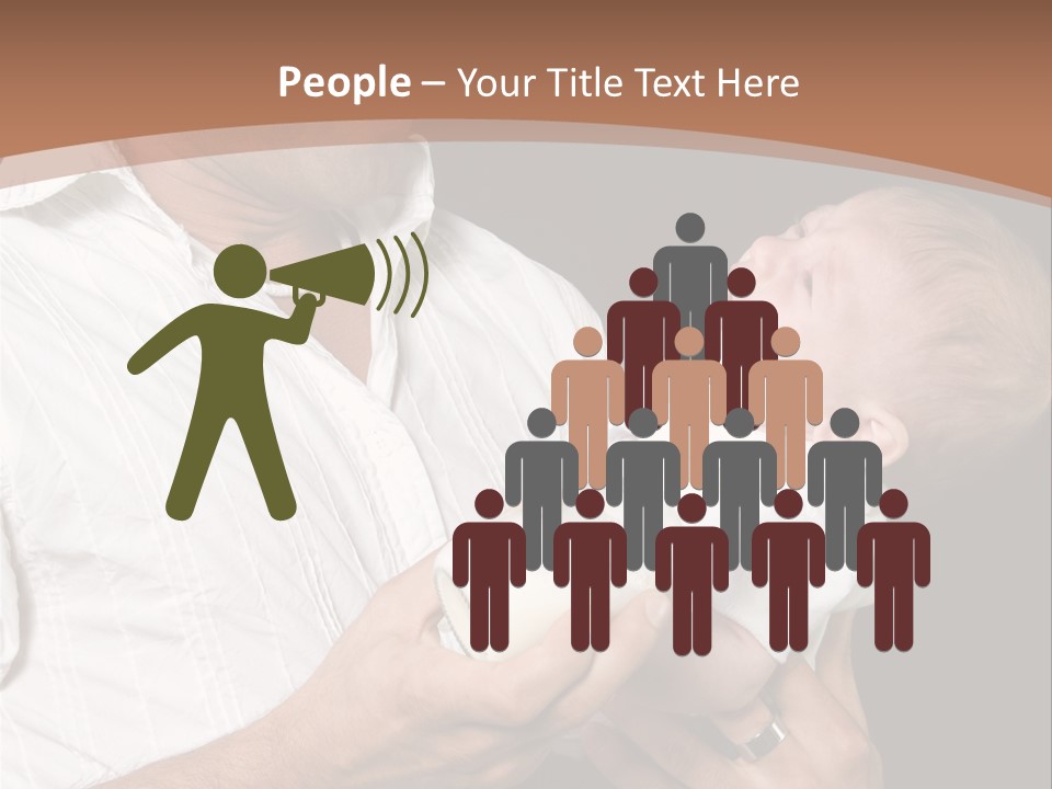 Young New Dad Learning To Take Care Of Cranky Newborn PowerPoint Template