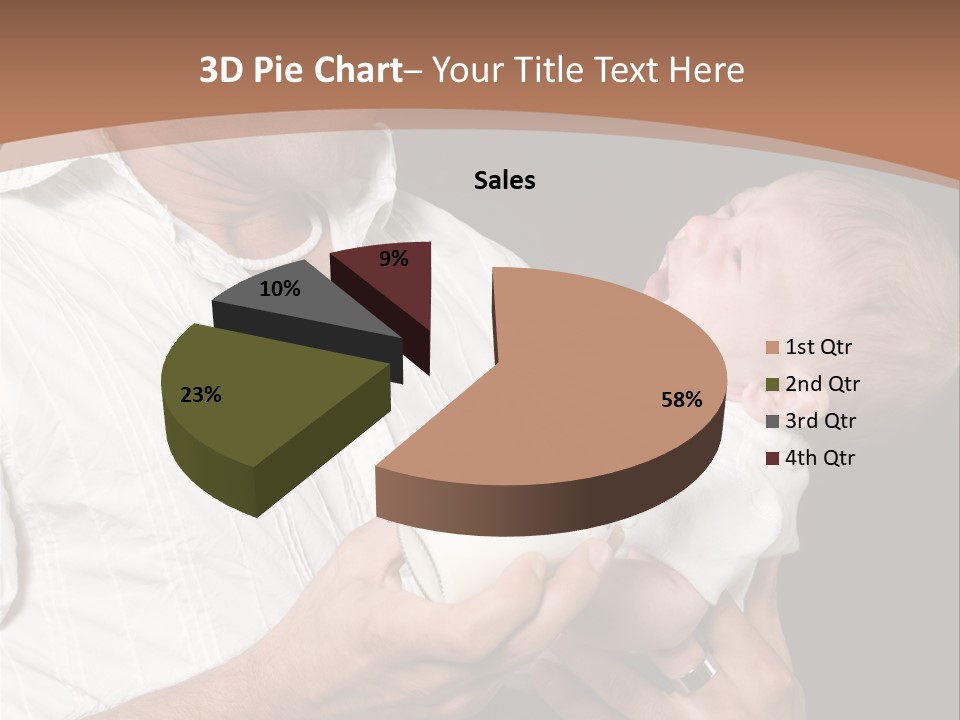 Young New Dad Learning To Take Care Of Cranky Newborn PowerPoint Template